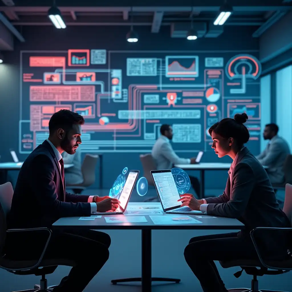 Logistics team collaborating on supply chain optimization and inventory management